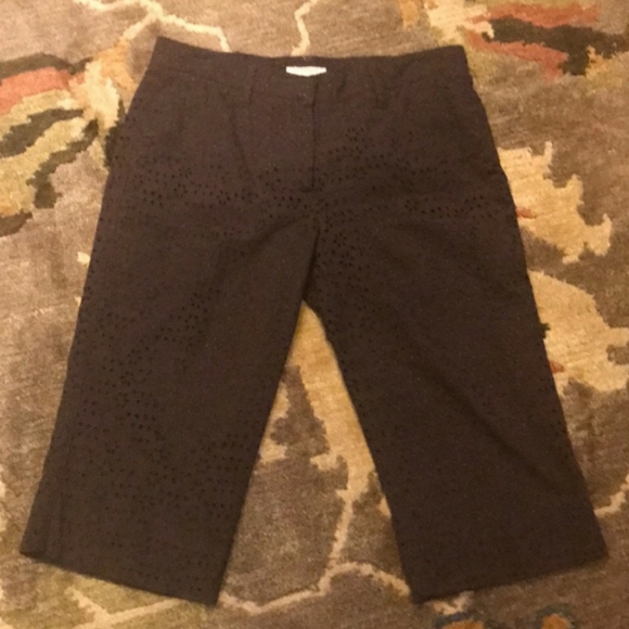 Burberry Brown Eyelet Bermuda Shorts 6 - Picture 1 of 6